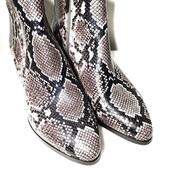 BLONDO Vella Snakeskin Waterproof Brown Ankle Boots Booties size 8M - Picture 6 of 8